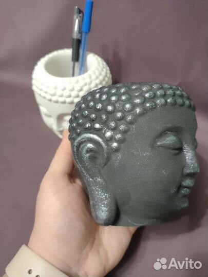 Кашпо органайзер Будда из гипса