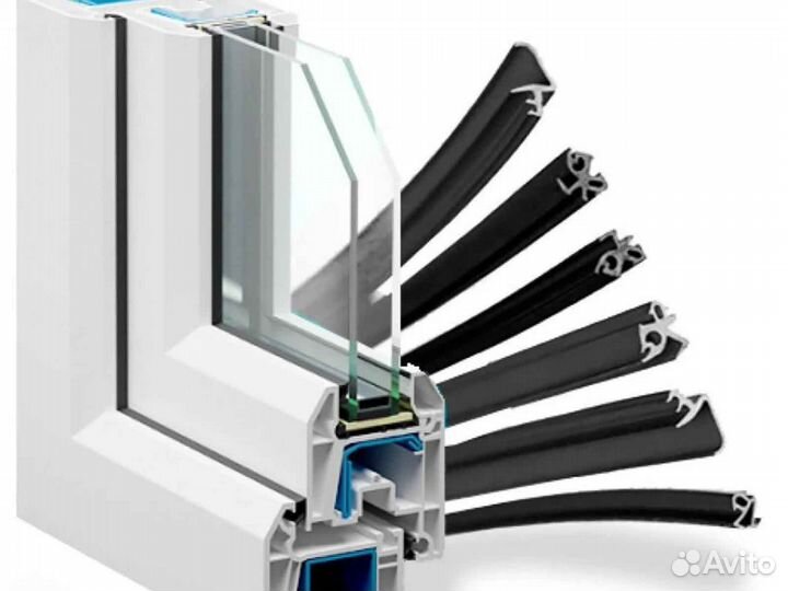 Ремонт окон, уплотнитель KBE RAL8603