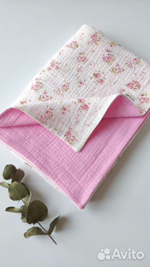 Плед из 4х слоёв муслина 90*120