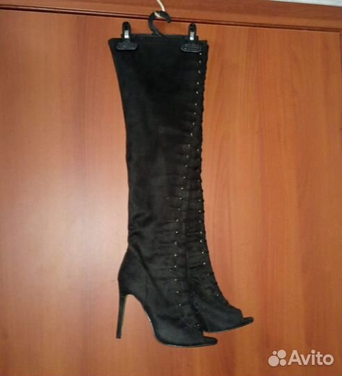 Ботфорты велюровые 39р