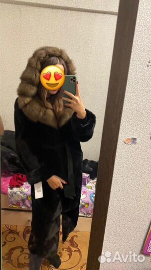 Шуба норковая с соболем 42 44