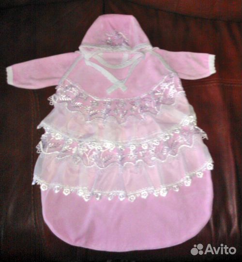 Велюровый комплект на выписку из роддома