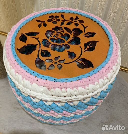 Трикотажная корзинка