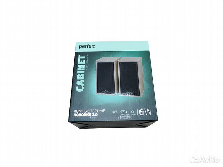Колонки Perfeo cabinet 2*3 USB белый дуб PF-84