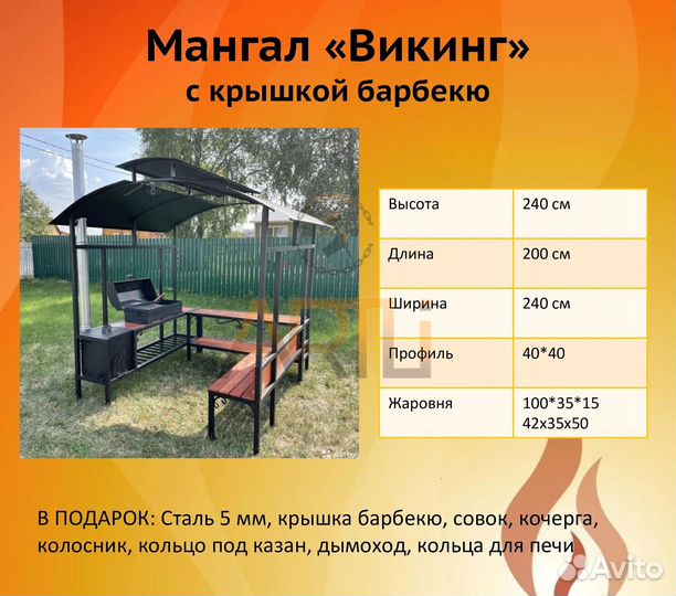 Мангал с крышей / От Завода / Гарантия до 10 лет