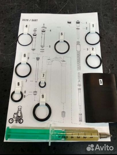 Рем.набор Rock Shox XC 28/Dart 2 и 3