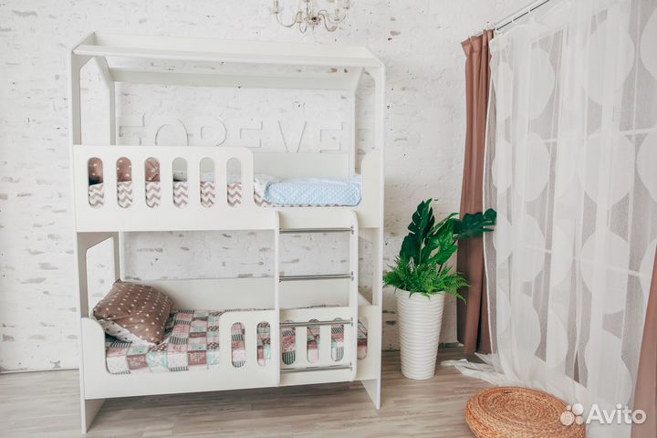 Двухъярусная кровать Домик без ящика