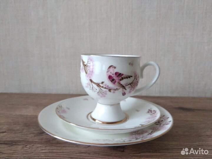 Кофейный сервиз мадонна гдр, вазы, кофейная тройка