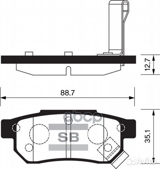 Колодки тормозные задние sangsin brake SP1265 H
