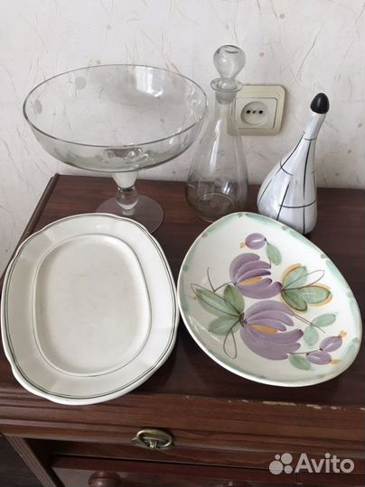 Посуда цветное стекло, хрусталь СССР