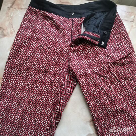 Брюки zara хлопок принт