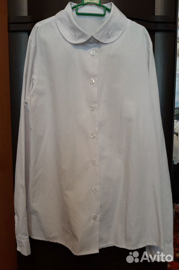 Две блузки белые для девочки, размер 146