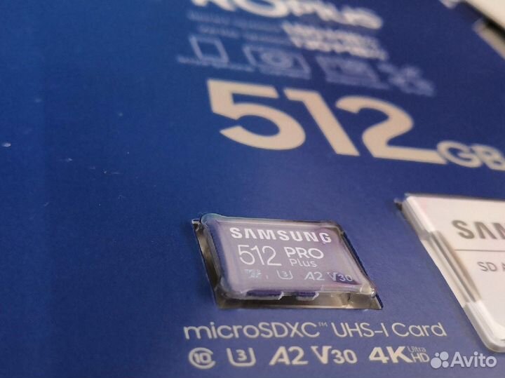 Samsung PRO Plus 512GB microSD карта памяти U3 4K