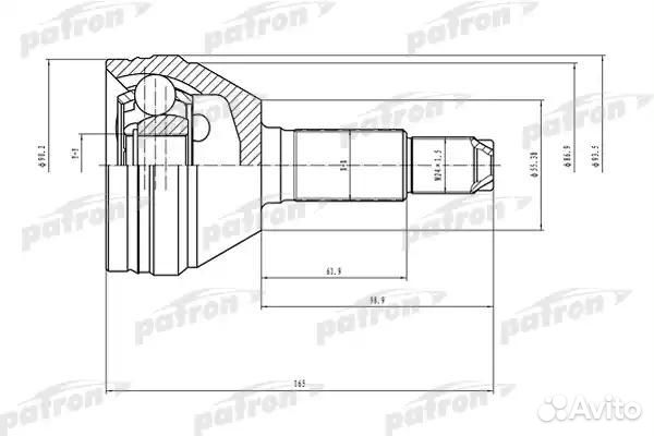 Шрус наружный 28x55.4x32 chevrolet epica (V250/V20