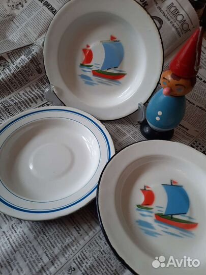 Тарелки эмалированные СССР