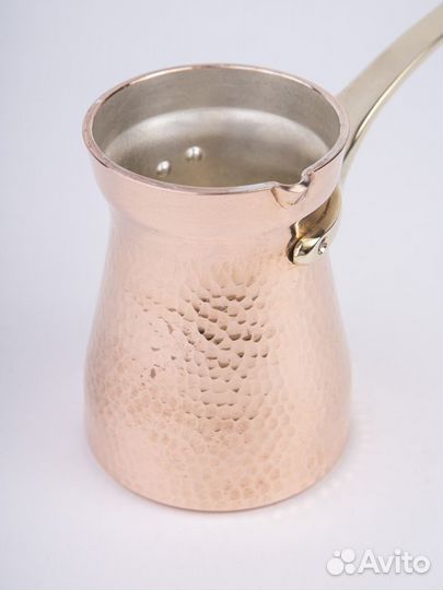 Турка медная кованная 225мл (Олово)