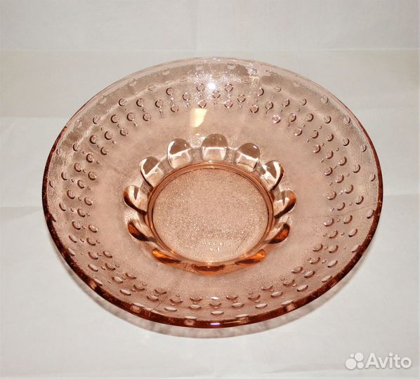 Ваза фруктовница Цветное стекло Неман СССР Винтаж