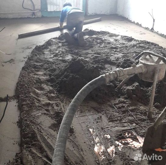 Стяжка пола ровный пол за день