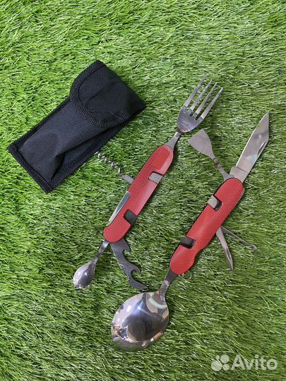Мультитул, набор столовых приборов 9 в 1 В чехле