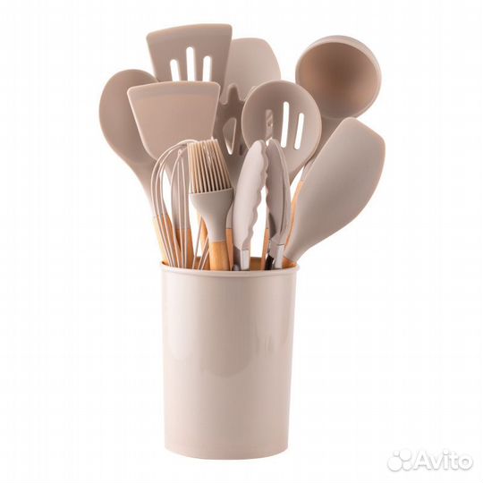 Набор кухонных принадлежностей. Цвет капучино