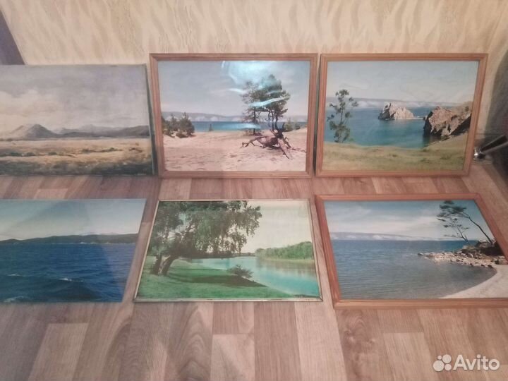 Картины Под стеклом. 5 шт. Хор. состояние