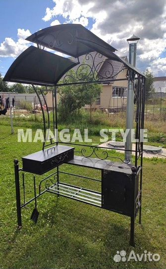 Мангал с крышей