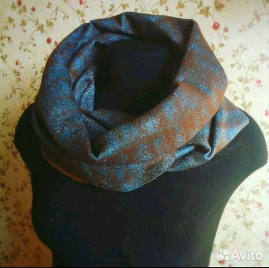 Шарф снуд валяный из шерсти мериноса