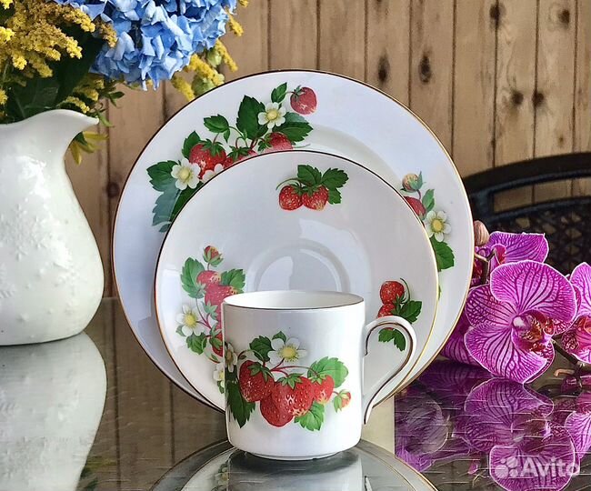 Кофейное трио. Англия. Костяной фарфор