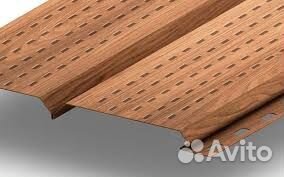 Металлосайдинг L - брус с перфорацией под дерево