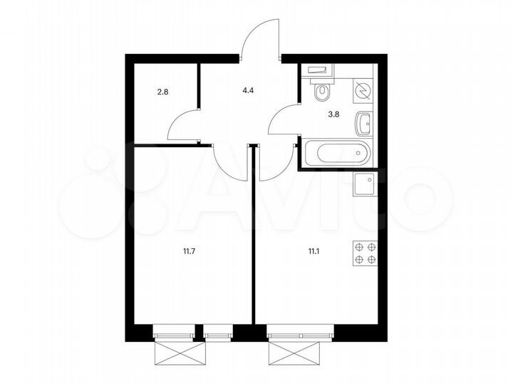1-к. квартира, 33,8 м², 27/33 эт.