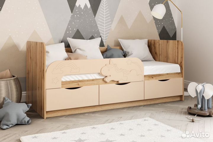 Кровать детская единорог