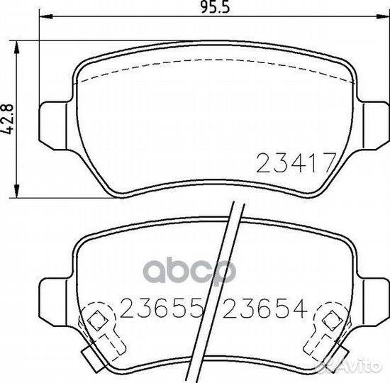 Колодки тормозные opel astra G/astra H/meriva 9
