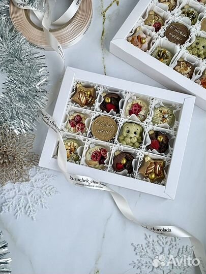 Шоколадные конфеты ручной работы Новый год