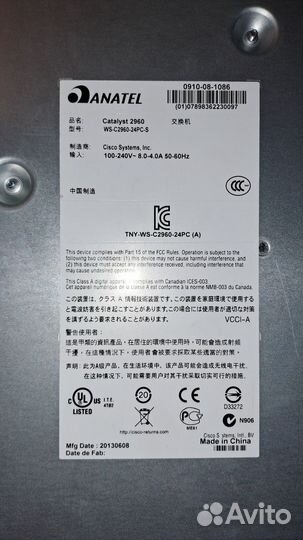 Коммутатор cisco catalyst 2960