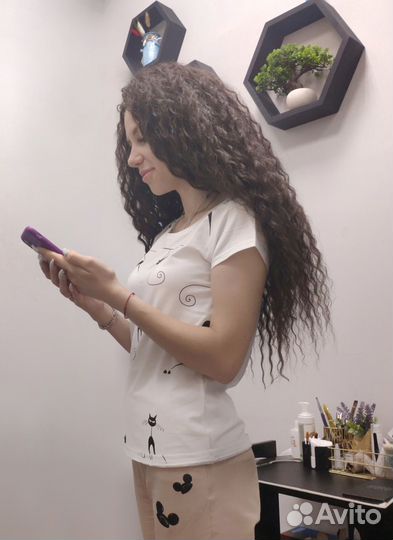 Наращивание волос на микрокосы. Афронаращивание