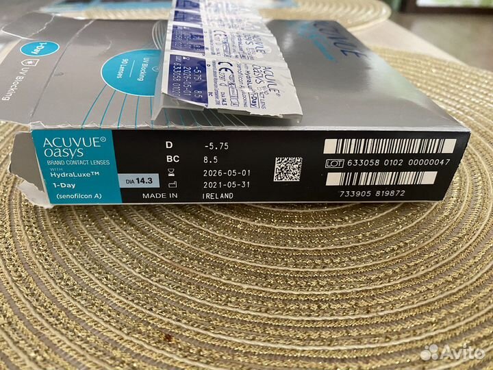 Линзы контактные acuvue oasys 1 day