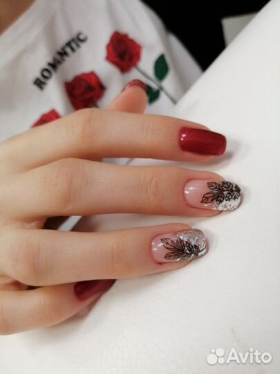 Наращивание ногтей, гель лак, маникюр