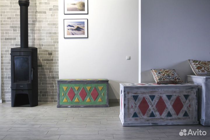 Сундук деревянный в стиле шебби шик