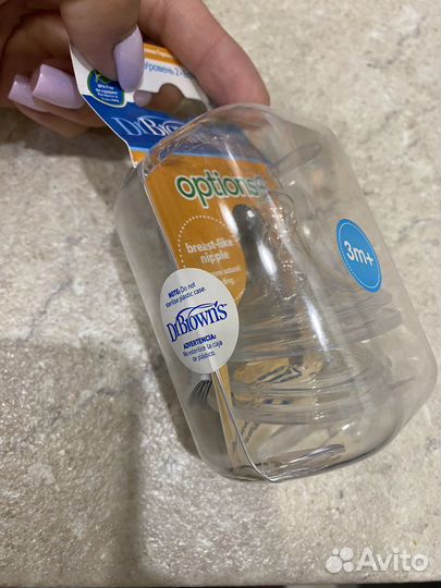 Соска для бутылочки dr browns 3+ новая 2 шт