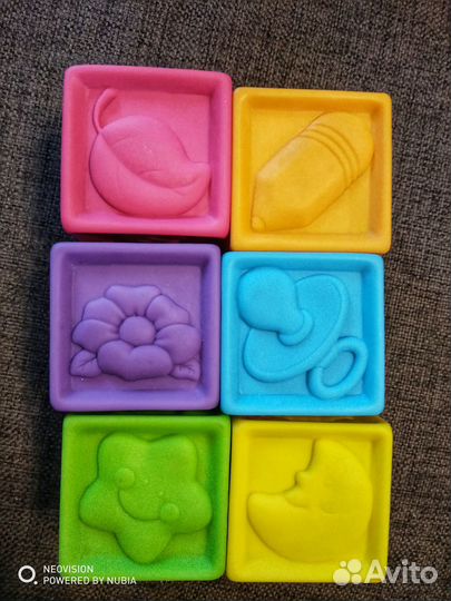 Мягкие резиновые кубики red box 6 шт