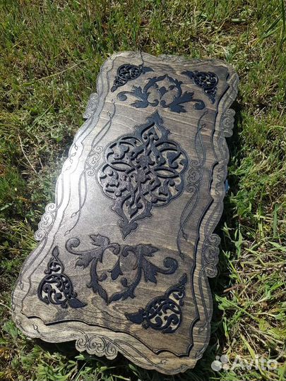 Нарды ручной работы со стеклом