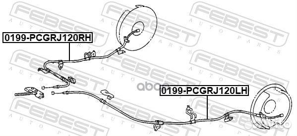 Трос ручного тормоза правый 0199pcgrj120RH Febest