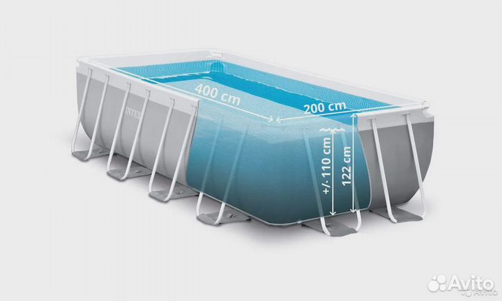 Каркасный бассейн intex 26790 400х200х122 см