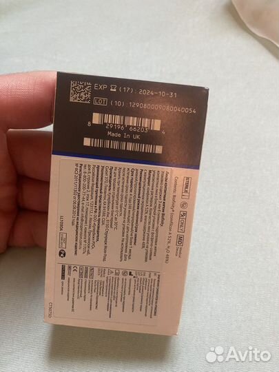 Линзы 6 шт, месячные на -1