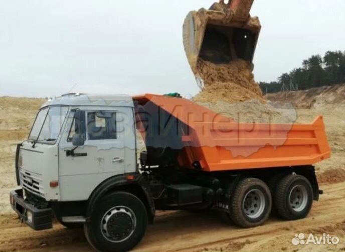 Песок всех фракций с доставкой от 1м3