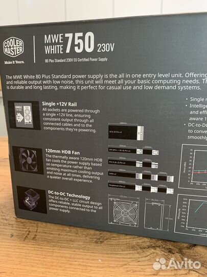 Блок питания CoolerMaster MWE750 750w