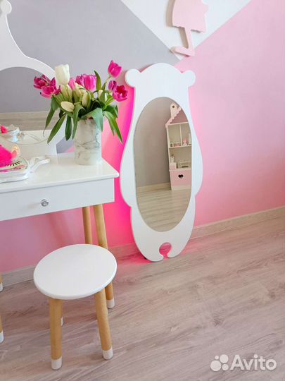 Зеркало детское с подсветкой музыкой пультом