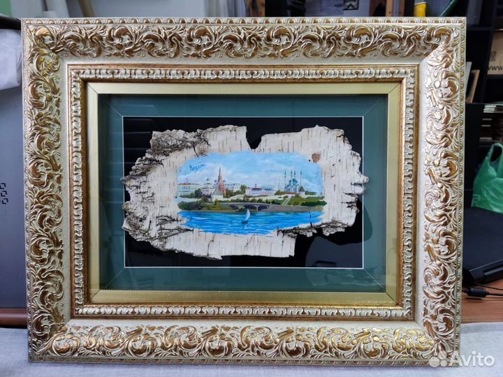 Картина на бересте из березы