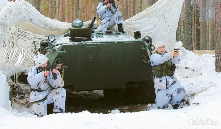 Маскировочная сеть (комплект) мкт-2С (снег) 12*18м