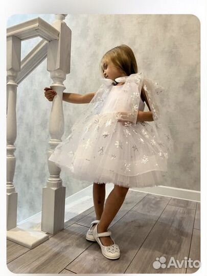 Платье снежинка 110